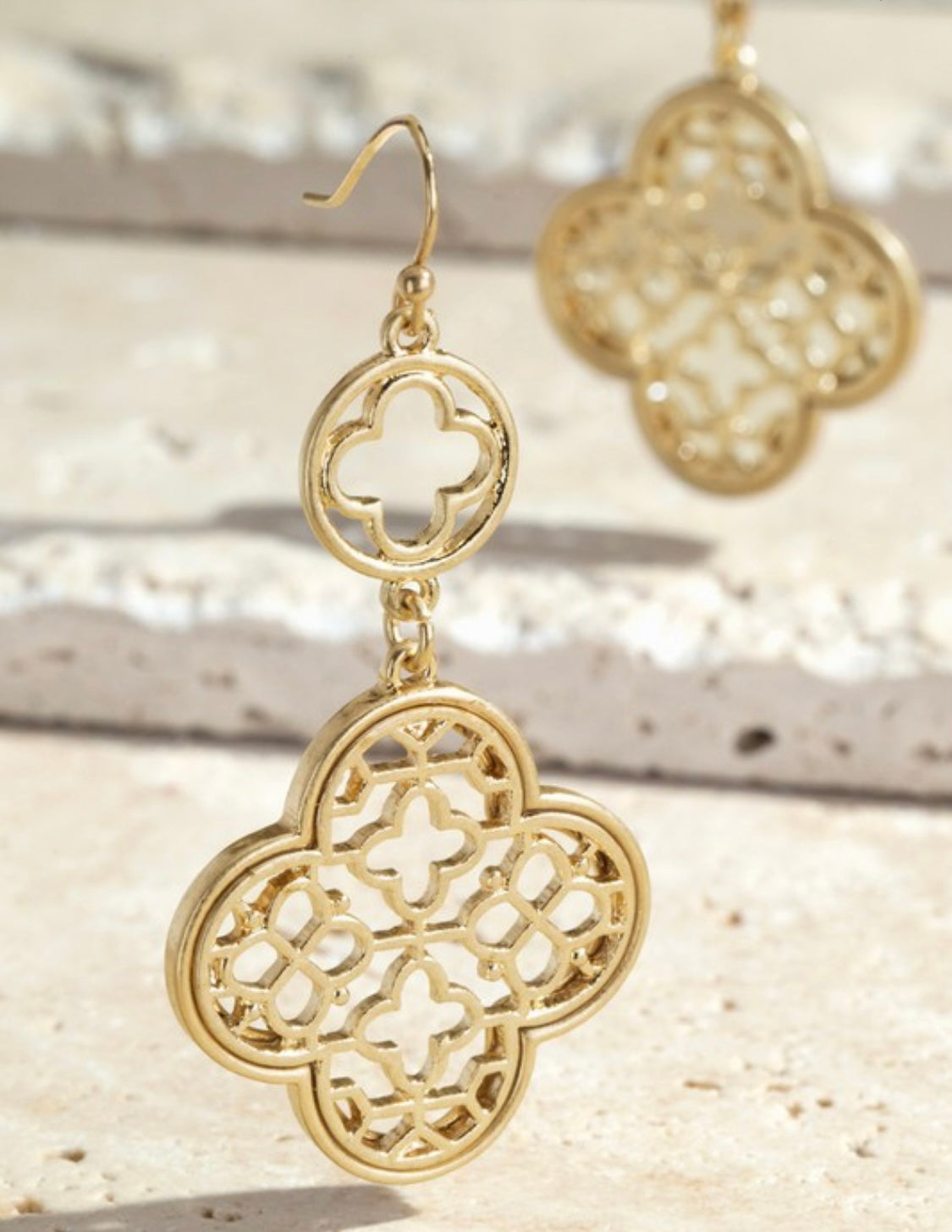 Gold Clover Earrings